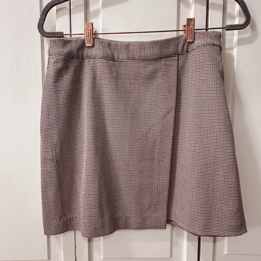 A New Day Houndstooth A-Line Mini Skirt